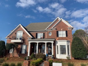 New project in Cary, NC - Lighter color roof on classic house